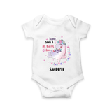 Sugar Spice & All Things Love - Valentine's Day Themed Customized Romper For Babies With Name - WHITE - 0 - 3 Months Old (Chest 16")