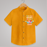 My First Valentine's Day - A Love Worth Celebrating Customized Shirt For Kids With Name - CHROME YELLOW - 0 - 6 Months Old (Chest 23")