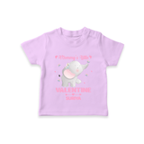 Mommy's Little Valentine - Customized T-Shirt For Kids With Name - LILAC - 0-5 Months Old (Chest 17")