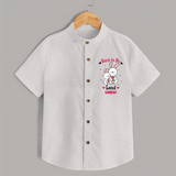 Born To Be Loved - Customized Shirt For Kids With Name - WHITE - 0 - 6 Months Old (Chest 23")