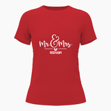 Mr & Mrs Custom with name t-shirt