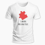 I am her mimssing piece matching couplesT-Shirt - WHITE - Small (Chest 36")