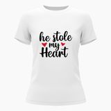 he stole my heart matching couplesT-Shirt - WHITE - Small (Chest 36")