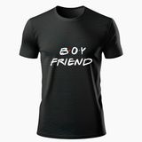 Boy friend matching couplesT-Shirt - BLACK - Small (Chest 36")