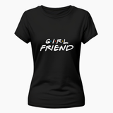 Girl friend matching couplesT-Shirt - BLACK - Small (Chest 36")