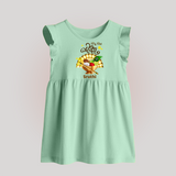 My First Vishu Madhavi Personalized Baby BABY FROCK – Malayalam Vishu Design Outfit - MINT GREEN - 0 - 3 Months Old (Chest 17")