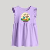 My First Vishu Baby BABY FROCK – Krishna Vishu Celebration Theme - LILAC - 0 - 3 Months Old (Chest 17")
