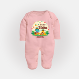 My First Vishu Baby FULL BODY SUIT – Krishna Vishu Celebration Theme - BABY PINK - New Born (Chest 7.5")
