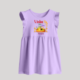Vishu Vibes Only Baby BABY FROCK – Traditional Vishu Kani Theme - LILAC - 0 - 3 Months Old (Chest 17")