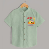 Vishu Vibes Only Baby SHIRT – Traditional Vishu Kani Theme - MINT GREEN - 0 - 6 Months Old (Chest 23")