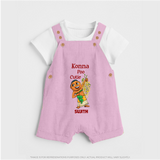 Konna Poo Cutie Baby DUNGAREE – Vishu Flower Theme - BABY PINK - 0 - 5 Months Old (Chest 18")