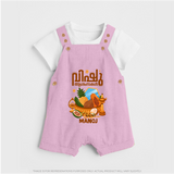 Vishu Wishes Baby DUNGAREE – Malayalam Typography Kani Theme - BABY PINK - 0 - 5 Months Old (Chest 18")
