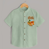Vishu Wishes Baby SHIRT – Malayalam Typography Kani Theme - MINT GREEN - 0 - 6 Months Old (Chest 23")