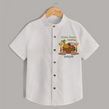 Vishu Feast Loading Baby SHIRT – Festive Food & Kani Theme - WHITE - 0 - 6 Months Old (Chest 23")
