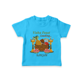 Vishu Feast Loading Baby T-Shirt – Festive Food & Kani Theme - SKY BLUE - 0-5 Months Old (Chest 17")