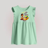 Kutti Vishu Queen Baby BABY FROCK – Girl Festive Theme - MINT GREEN - 0 - 3 Months Old (Chest 17")