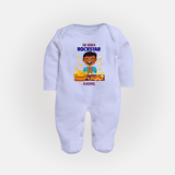 Lil Vishu Rockstar Baby FULL BODY SUIT – Cute Festive Kids Wear for Vishu Celebration - BABY BLUE - New Born (Chest 7.5")