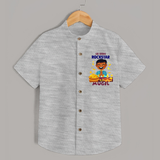 Lil Vishu Rockstar Baby SHIRT – Cute Festive Kids Wear for Vishu Celebration - GREY - 0 - 6 Months Old (Chest 23")