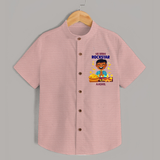 Lil Vishu Rockstar Baby SHIRT – Cute Festive Kids Wear for Vishu Celebration - PEACH - 0 - 6 Months Old (Chest 23")