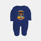 Lil Vishu Rockstar Baby FULL BODY SUIT – Cute Festive Kids Wear for Vishu Celebration - NAVY BLUE - New Born (Chest 7.5")