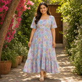 Lavender Breeze Floral Maternity Dress