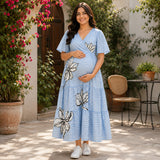 Blue Blossom Stripe Maternity & Feeding Wear Collection