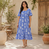 Blue Printed Maternity Dress & Jumpsuit Collection