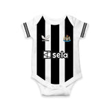 Newcastle Football Club Inspired Baby Romper – Black & White Stripe Soccer Bodysuit