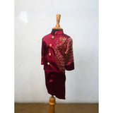 Lion Crest Embroidered Suit Set - Boy Kid