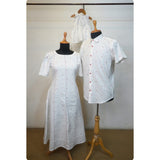 White Hear Print Family Matching Outfit Collection