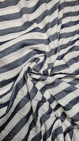 Black Vertical Stripe Cotton Customised Maternity Wear.
