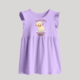 Tiny But Mighty Aries Baby Frock | Personalized Aries Baby Frock for Your Little One - LILAC - 0 - 3 Months Old (Chest 17")