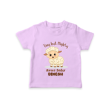 Tiny But Mighty Aries Baby T-Shirt | Personalized Aries T-Shirt for Your Little One - LILAC - 0-5 Months Old (Chest 17")