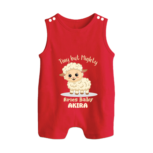 Tiny But Mighty Aries Baby Romper Suit / Sleeveless Romper | Personalized Aries Romper Suit / Sleeveless Romper for Your Little One