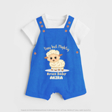 Tiny But Mighty Aries Baby Dungaree Set | Personalized Aries Dungaree Set for Your Little One - COBALT BLUE - 0 - 5 Months Old (Chest 18")