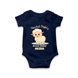 Tiny But Mighty Aries Baby Romper / Onesie | Personalized Aries Romper / Onesie for Your Little One - NAVY BLUE - New Born (Chest 14")