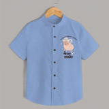My First World Might Be a Command Aries Shirt | Personalized Aries Shirt for Your Little Leader - SKY BLUE - 0 - 6 Months Old (Chest 23")