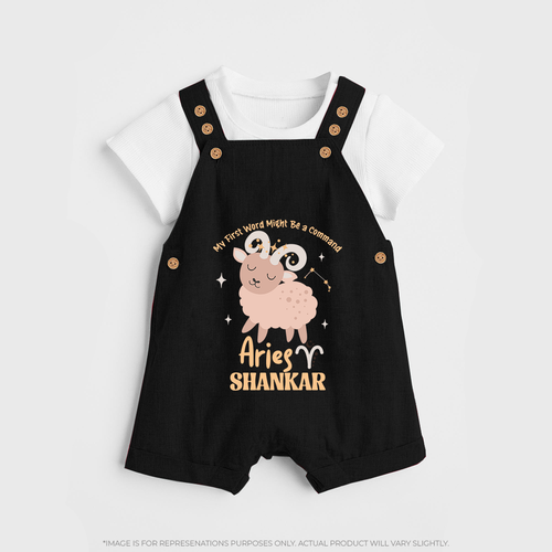 My First World Might Be a Command Aries Dungaree Set | Personalized Aries Dungaree Set for Your Little Leader