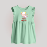 Aries Baby Frock | Custom Baby Frock for Aries Babies - MINT GREEN - 0 - 3 Months Old (Chest 17")