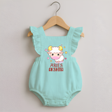 Aries Baby Romper Frock | Custom Romper Frock for Aries Babies - MINT GREEN - 0 - 3 Months Old (Chest 19")