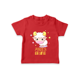 Aries Baby T-Shirt | Custom T-Shirt for Aries Babies - RED - 0-5 Months Old (Chest 17")