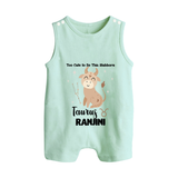 Too Cute To Be This Stubborn Taurus Romper Suit / Sleeveless Romper | Personalized Taurus Romper Suit / Sleeveless Romper for Your Little Stubborn Star - MINT GREEN - 0 - 5 Months Old (Chest 18")