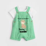 Too Cute To Be This Stubborn Taurus Dungaree Set | Personalized Taurus Dungaree Set for Your Little Stubborn Star - GREEN - 0 - 5 Months Old (Chest 18")