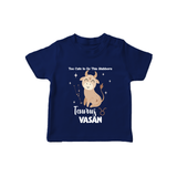 Too Cute To Be This Stubborn Taurus T-Shirt | Personalized Taurus T-Shirt for Your Little Stubborn Star - NAVY BLUE - 0-5 Months Old (Chest 17")