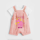 Snacks, Naps and Taurus Vibes Dungaree Set | Custom Taurus Dungaree Set for Your Cozy Baby - PEACH - 0 - 5 Months Old (Chest 18")
