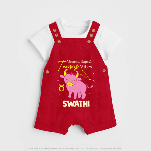 Snacks, Naps and Taurus Vibes Dungaree Set | Custom Taurus Dungaree Set for Your Cozy Baby