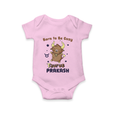 Born To Be Cozy Taurus Romper / Onesie | Personalized Romper / Onesie for Your Cozy Taurus Baby - BABY PINK - New Born (Chest 14")