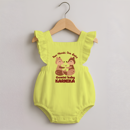 Two Moods, One Baby Gemini Romper Frock | Custom Gemini Baby Romper Frock for Your Little Dual Personality
