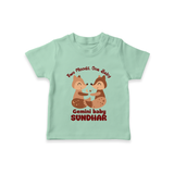 Two Moods, One Baby Gemini T-Shirt | Custom Gemini Baby T-Shirt for Your Little Dual Personality - MINT GREEN - 0-5 Months Old (Chest 17")