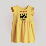 Double The Trouble Gemini Edition Baby Frock | Personalized Gemini Baby Frock for Your Little Trouble Maker - PASTEL YELLOW - 0 - 3 Months Old (Chest 17")